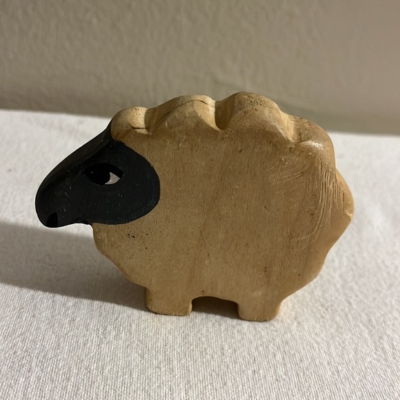 4 Vintage Primitive Wood Carved Hand Painted Farm Animals - Picture 9 of 14